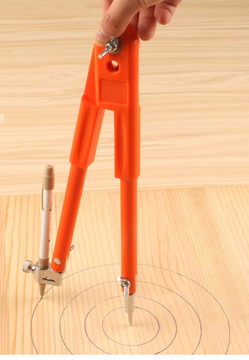 Dtacke Professional Woodworking Compass Pencil Marking Compass Circle Maker Scriber Compass for Geometry (Large) - Image 4